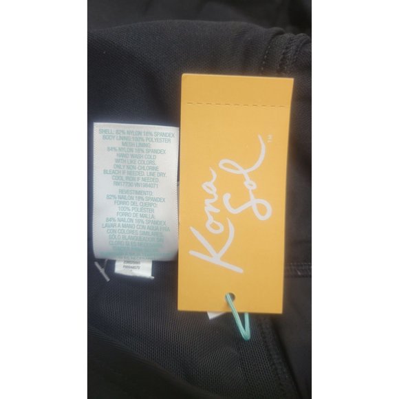 Women's Post Mastectomy Full Coverage One Piece Swimsuit Kona Sol Black Large - Picture 7 of 8